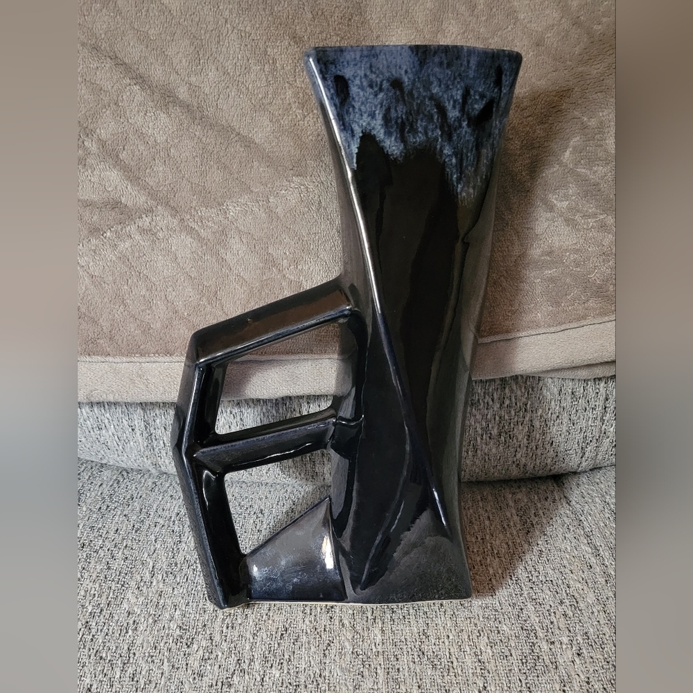 Van Briggle Signed 1965 Pottery  mug cup blue drip